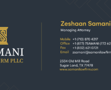 Zeeshan Samani  –  Attorney – Texas – 713-870-4317